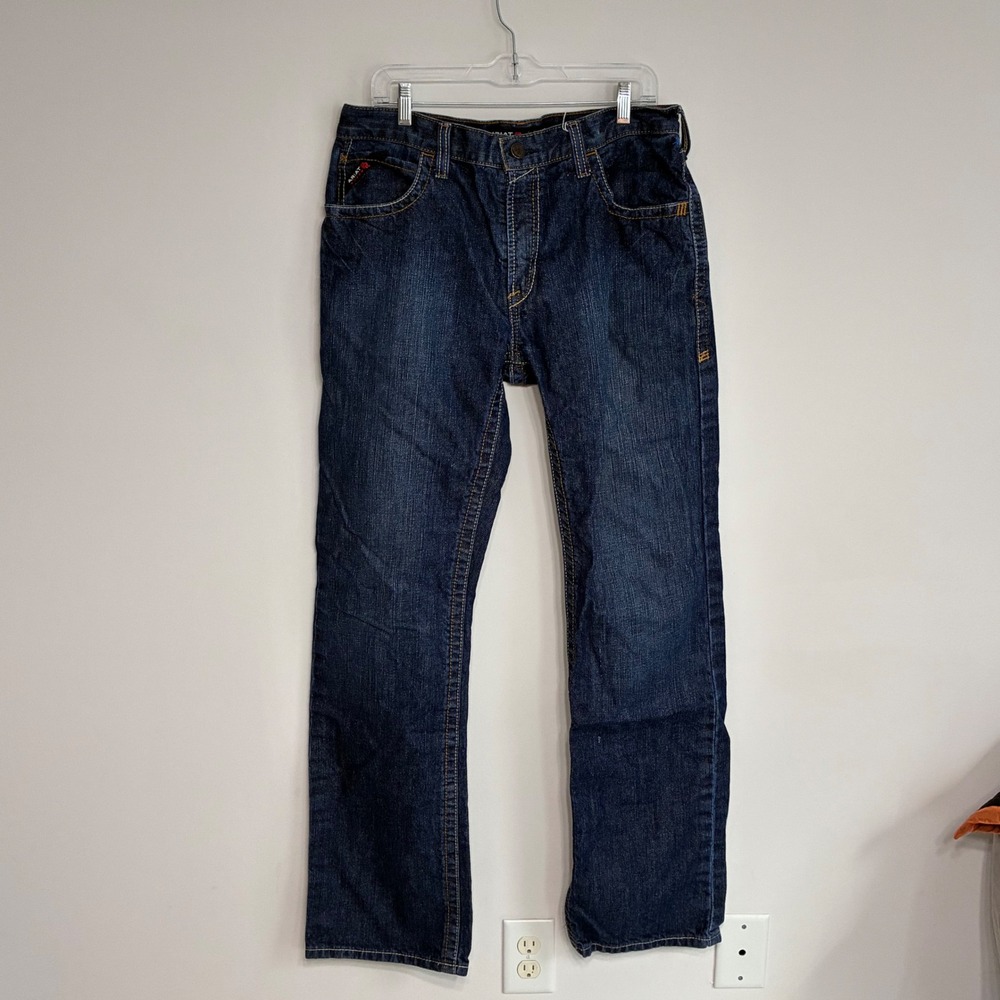 Ariat M5 Straight Leg FR Jeans Mens 34x36 Dark Wash Flame Resistant CAT 2 Work